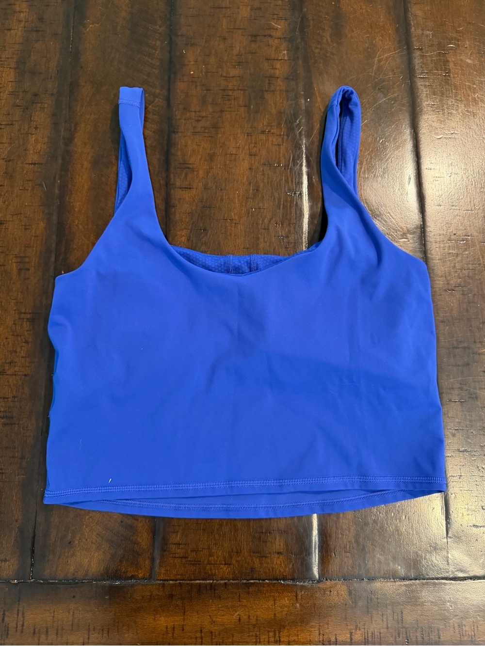 Vuori Royal Blue Cropped Bra Tank Top View 3